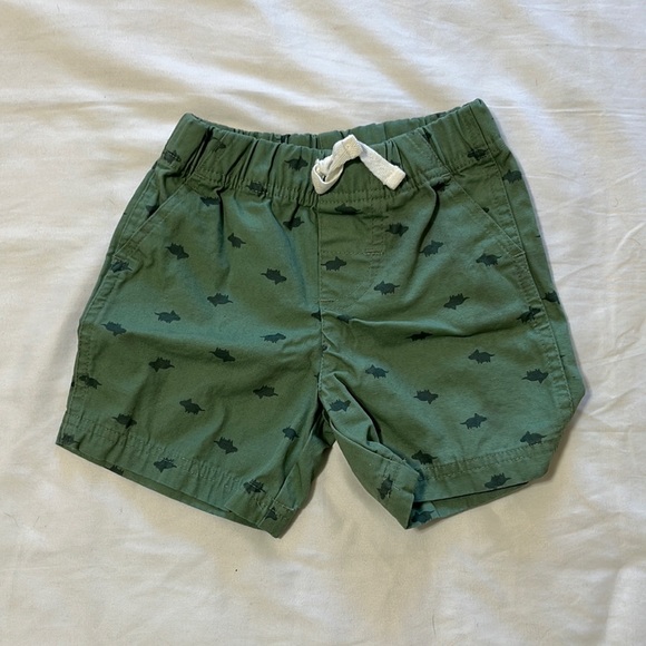 Carters Green Dinosaur Shorts - Picture 1 of 6